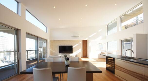 開放的な間取り　鉄骨